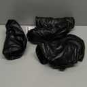 PU Leather Bar Stool Covers with Backs, 4 Pack Stretch Waterproof Bar Stool Chair Covers Washable & Comfortable Barstool Covers Slipcovers with Back for Pub/Counter/Dining Room Decoration (Black)