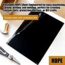 HDPE Sheet 1/2-12" x 36" High Density Polyethylene Sheets with Protective Film 1/2 Thick HDPE Plastic Sheet Board Solid Plastic Block for Flat Panel DIY Projects Machining Home (Black)