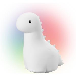 GLOBE Electric 13848 Brontosaurus Multicolor Changing LED Integrated Rechargeable Silicone Night Light, Table Lamp, Tap Light, White, Room Dcor, Home Dcor, Nightstand, Bedside Lamps, LED Lamp