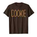 Cookie Shirt Adult Kids Men Women Chocolate Cookie Costume T-Shirt, Men, Brown,  XL