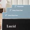 Lucid 3 Inch Memory Foam Mattress Topper, Queen Size Cooling Gel Bed Topper Preassure-Relieving Deep Plush Feel Ventilated Breathable Design CertiPur Certified - Dorm Room Essentials