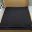 Livelynine 16pcs Black Carpet Tiles 24x24 Carpet Squares with Padding Attached Commercial Non Adhesive Waterproof Floor Tiles Washable Square Rug Large Flooring for Basement Kitchen Bedroom Kids Room