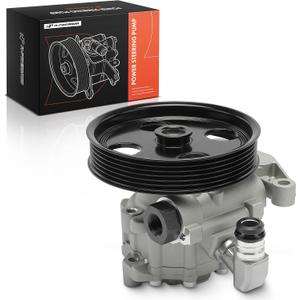 A-Premium Power Steering Pump, with Pulley, Compatible with Mercedes-Benz W203 C230/C280/C350 2006-2007, C209 CLK350 2007, 2.5L 3.0L 3.5L, Replace # 0054661601, 0054661701