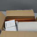 LEPOWER Wood Tripod Floor Lamp, Mid Century Standing Lamp, Modern Design Studying Light for Living Room, Bedroom, Study Room and Office, Flaxen Linen Shade with E26 Base Brown