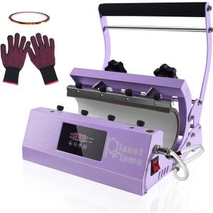 Tumbler Heat Press Machine 110V Tumbler Mug Press for 30oz 20oz 16oz Sublimation Straight Skinny Tumblers Glass Jar Cans & 11-15oz Mugs, DIY Cup Heat Press Transfer Print, Purple