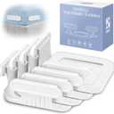 Lock Sheet Holders - No More Loose Sheets, Secure Bed Sheets, Fits All Kinds of Sheets and Mattress Sizes, ABS Material with High Flexibility, Easy One-Time Installation (White)