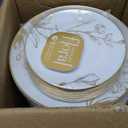 Antique Gold Floral Wedding Plastic Combo Plates 128pcs Plates 