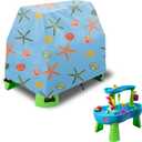 Water Table Cover - Ocean Themed, Waterproof, Dust Proof, Anti-UV - Compatible with Step2 Rain Showers Splash Pond Water Table