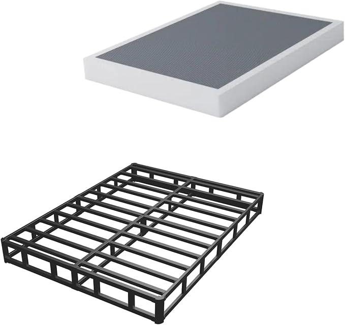 ALDRICH 7 Inch Heavy Duty Metal Box Spring Mattress Foundation 3000lbs Max Weight Capacity/Non-Slip/No Noise/Easy Assembly/Easy Clean Cover,King