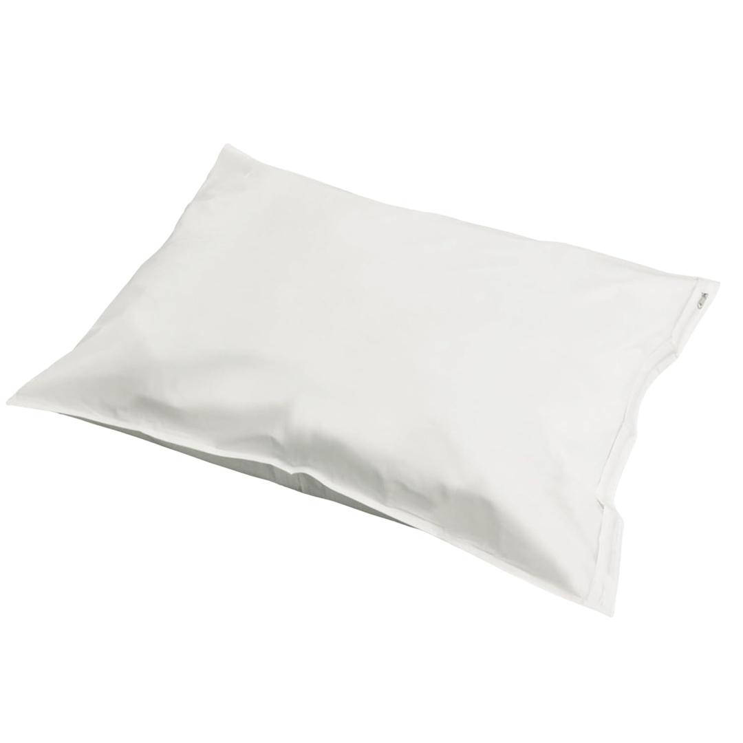 Graham-Field Pillow Case with Zipper Closure, Standard Size 21" x 27", Latex-Free Cover, Fluid Resistant, White Pillowcase