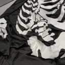 Unisex Glow in The Dark White Boo Ghost Halloween Cloak | Black Halloween Hooded Skeleton Cape Boys Girls & Adult