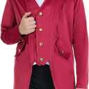 Steampunk Coat Tailcoat,Medieval Clothing Costume,Halloween Renaissance Vampire Costumes