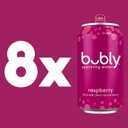 bubly Sparkling Water, Raspberry, Zero Sugar & Zero Calories, 12 Fl Oz Cans (Pack of 8) (EXP 08/08/26)