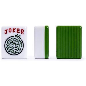 Yellow Mountain Imports Set of 166 American Mahjong Tiles, Huntington (Tiles Only Set) (Green)