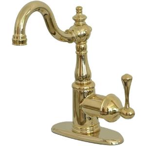 Kingston Brass KS7492BL English Vintage Bar Faucet, Polished Brass, 11.06 x 6.25 x 2.38