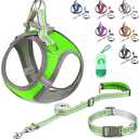JSXD Small Dog Harness,Puppy Harness,Adjustable Leash and Collar Set for Small Dogs,Step-in Dog Harness,3M Reflective Pet Dog Vest for Small Medium Puppy, L