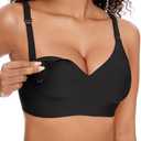 HBselect Maternity Bra Wireless Nursing Bras for Breastfeeding Seamless Ultra Comfort, Natural Shape Pregnancy Sleep Bralette, Large
