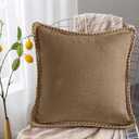 17.7 Inch Linen Pillow Cover - Decorative Cushion Case for Sofa, Bed & Living Room, Home Decor