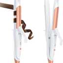 Dual Voltage Curling Iron 2-in-1 Curling Iron 1 Inch,(100V~240V) Dual Voltage Hair Straightener Travel Curling IRO n European Flat Iron (White)