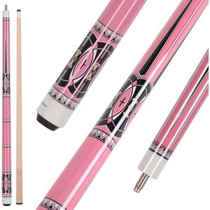 48 Inch Maple Cue Stick, Short Pool Cue Stick for Beginners, Canadian Maple Billiard Cues for Limited Spaces, 48 inch Junior Size Cue with Premium Leather Tip