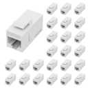 FGB 10 Gbps CAT6A RJ45 Keystone Coupler 25-Pack, Ethernet Keystone Jack, Ethernet Coupler Female to Female UTP for Cat6a/Cat6/Cat5e/Cat5, White