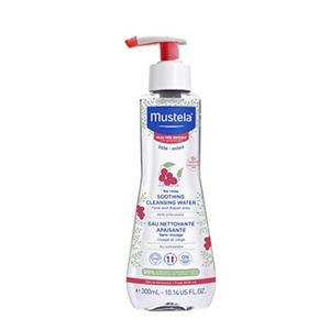 Mustela Baby Soothing Cleansing Water - No-Rinse Micellar Water for Very Sensitive Skin - with Natural Avocado & Schizandra Berry - Fragrance Free & EWG Verified - 10.14 fl. oz.