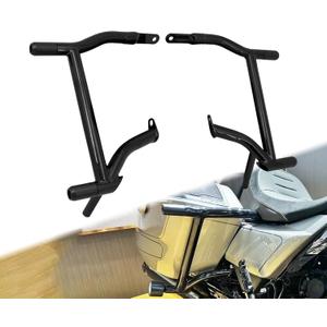 Saddlebag Guard Crash Bar Fit for Harley Touring Road Glide FLTRX Road King FLHR Street Glide FLHX Electra Glide Ultra Limited CVO 2009-2025 (Decorative Slider Black)