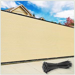 ColourTree 6' x 50' Beige Fence Privacy Screen Windscreen Cover Fabric Shade Tarp Netting Mesh Cloth - Commercial Grade 170 GSM 