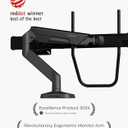 Modernsolid Dual Monitor Arm Desk Mount with Gas Spring, Fits 1732 inches Screens up to 33 lbs, VESA 75x75/100x100, Crossbar Handle for Easy Adjustment, Black