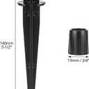 QWORK Metal Stakes Solar Lights Replacement Spike, 8 Pack Reinforced Ground Stakes, Replacement Nails for Garden Lights Landscape Pathway Patio Lamps Pole, 0.78x5.36 inches Outdoor Ground Stake