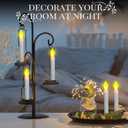 Macarrie 108 Pieces Flameless LED Taper Candles Battery Operated Candles, Flickering Light Electric Handheld Candlesticks, Halloween Christmas Church Party Weddings Decoration(White)
