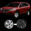 16 Inch Glossy Black Wheel Skins Compatible with 2012-2016 Honda CR-V, Snap-On Wheel Covers for Matching Factory Wheels, Set of 4
