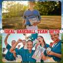 Motiskyy 24 Pcs Sports Ball Snack Bags Bulk 9.5" x 6.9" Sports Goodie Party Favor Bags Stuffers Team Gifts Candy Treat Mesh Pouches with Zipper for Team Ground Birthday Gift Party Supplies(Baseball)