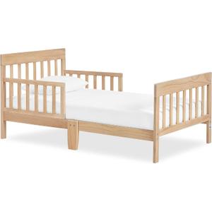 Dream On Me Finn Toddler Bed, Low Floor Wooden Bed, Side Safety Bed Rails, GREENGUARD Gold & BSA Certified, Non-Toxic Paint Finish, New Zealand Pinewood, up to 50 lbs - Vintage White Oak