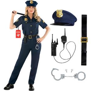 Morph Police Costume Women, Cop Costume Woman, Police Officer Outfit, Womens Cop Costumes, Halloween Costumes For Women Adult (Small)
