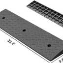 Heavy Duty Rubber Curb Ramps, 2'' Rise, 2 Pack, 11000 LBS Capacity, Threshold Ramp,for Driveway, Loading Dock, Bike, Vehicle, Warehouse, Sidewalk, Wheelchair