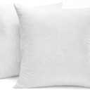 SNUG&COZY Luxury Goose Down Feather Pillow Inserts - 18x18IN, Double Layered Down-Proof Design, Ultra-Soft Cover, High Fill Weight, Pack of 2, White