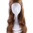 Long Brown Wavy Princess Wigs for Women Cosplay Hair Halloween Costume Party Synthetic Wigs (20001)