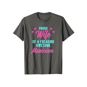 Instrument Music Husband Phrase Apparel For Musician Wife T-Shirt,  Size 3XL