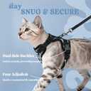 rabbitgoo Cat Harness and Leash for Walking, Escape Proof Soft Adjustable Vest Harnesses for Cats, Easy Control Breathable Reflective Strips Jacket, Doodle Gray,M