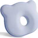 Memory Foam Baby Pillow,Cute Cartoon Bear Soft and Cozy Pillow, Breathable Bedding Set for Infants for Small Boys and Girls Prevent Flat Head