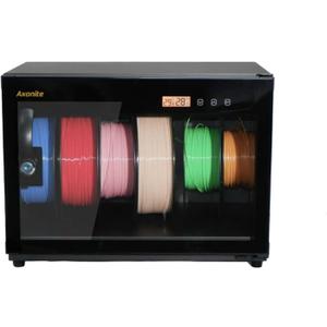 3D Printer Filament Storage Box, 6 Spool Capacity, Air Tight Dry Box with Humidity Control (20%-25% RH), Transparent Glass & Aluminum Alloy, Noiseless & Stackable Design for PLA/ABS/PETG