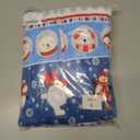 Christmas Onesie Pajamas Family Vacation Novelty One-piece Hooded Matching PJs Allover Pattern Sleepwear Nightwear (Blue, L)