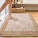 48x32 Large Bathroom Rugs Washable Non Slip, Beige Bath Mat for Bathroom Floor Tub, Soft Absorbent Quick Dry Mats for Shower, Bathtub,Home Decor