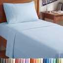 Twin XL Size 3 Piece Sheet Set - Comfy Breathable & Cooling Sheets - Hotel Luxury Bed Sheets for Women & Men - Deep Pockets, Easy-Fit, Soft and Wrinkle Free Sheets - Sky Blue Oeko-Tex Bed Sheet Set