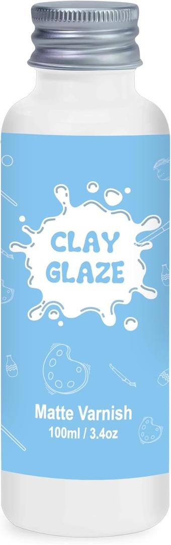 100ml Air Dry Clay Glaze, Air Dry Clay Varnish Can Not Only Used to Prevent Clay Cracking, Scratches, and Wear, Polymer Clay Glaze Can Also Having a Matte Glaze Effect (Matte)