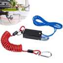 2 PCS Trailer Breakaway Switch, with 4 FT Coiled Trailer Brake Away Cable, Trailers Breakaway Kit with Pull Pin Steel Spring Towing Wire, Trailers Emergency Brake Cable for RV Travel Trailers Towing