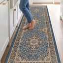 DEXI Anti Fatige Cushioned Kitchen Floor Mats Non Slip Runner 24x87, Blue, 87"L x 24"W x 0.4"Th