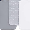 Baby Bassinet Sheets 3 Pack Compatible with 33" x 20" Mika Micky, Baby Delight, Dream On Me, AMKE and Other Rectangle Bassinet Mattress, Ultra Soft & Skin Friendly, Washer & Dryer