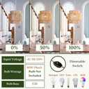 11.8" Boho Jute Plug in Pendant Light, Handwoven Natural Hanging Lamp Plug in with Dimmable Light Switch, Wicker Hanging Light Fixture for Bedroom Living Room Kitchen (No Bulb Included)